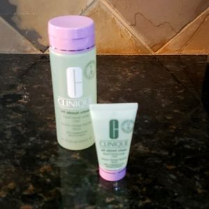 Clinique liquid facial soap mild All About Clean  6.7 oz plus bonus travel size.